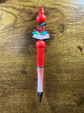 "An Apple for Teacher" Beaded Pen