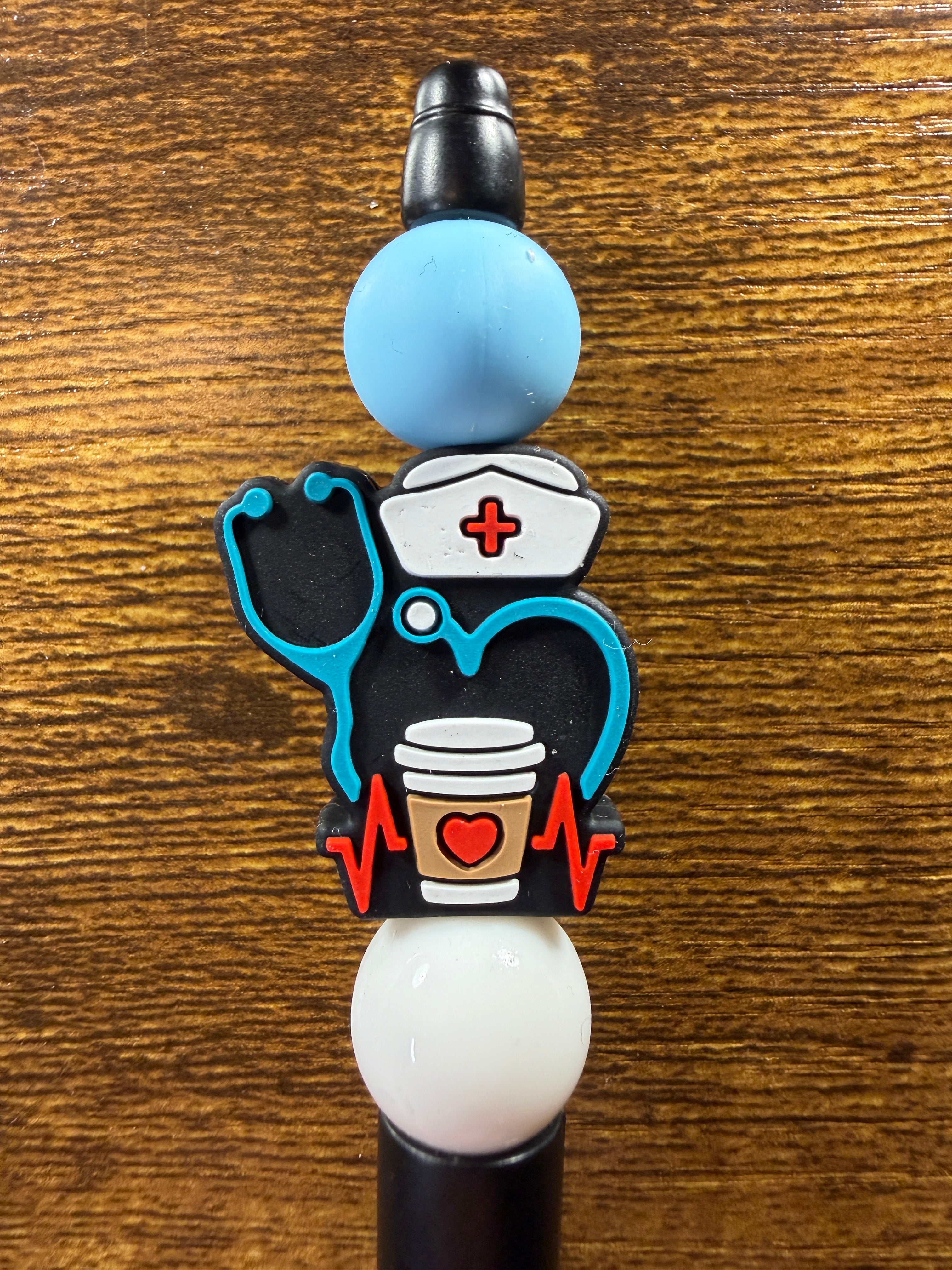 "Running on Caffiene" Beaded Pen