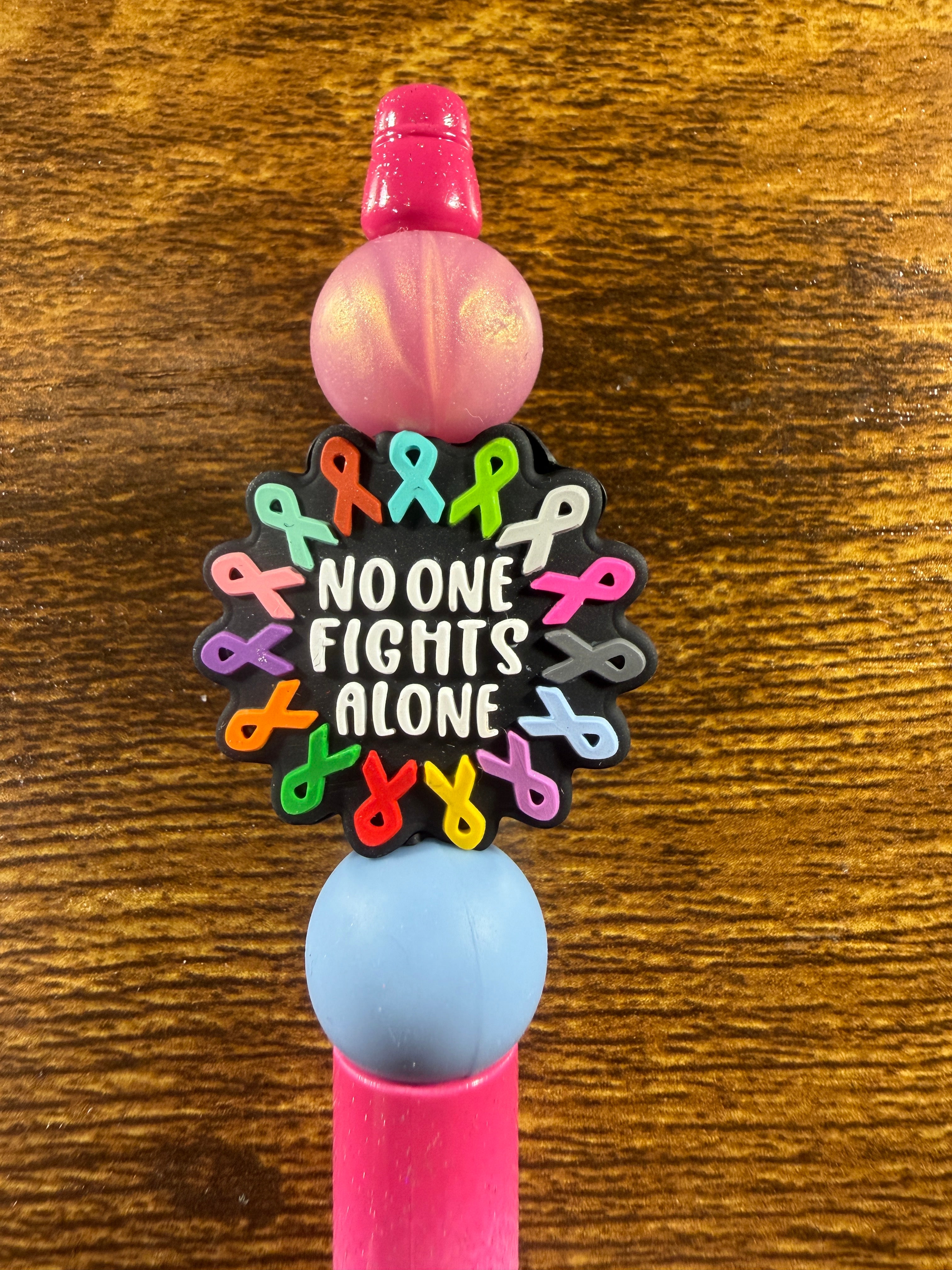 "No One Fights Alone" Beaded Pen