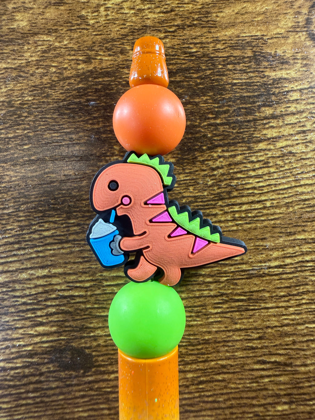 Dinosaur Beaded Ink Pen