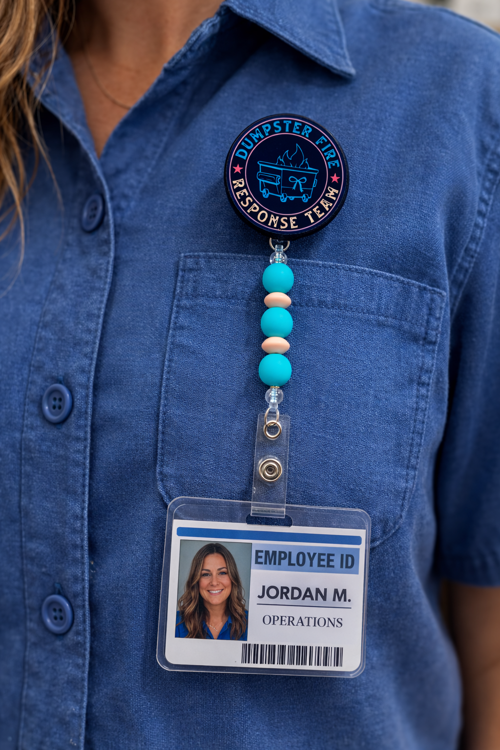 "Dumpster Fire Response Team" Beaded