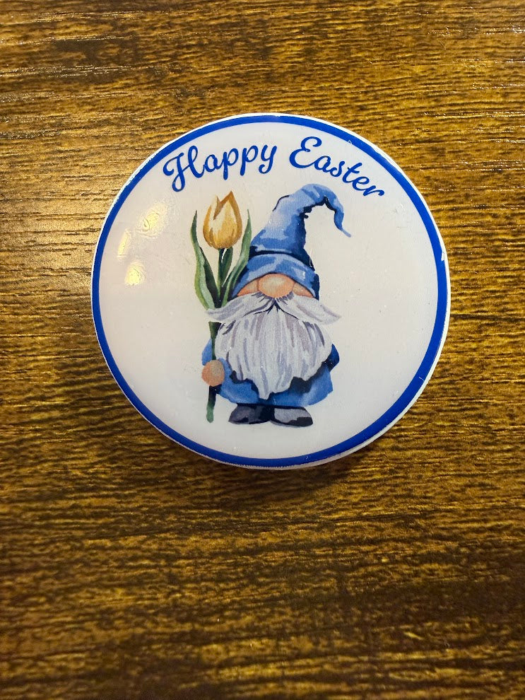 Easter Gnome Badge Face