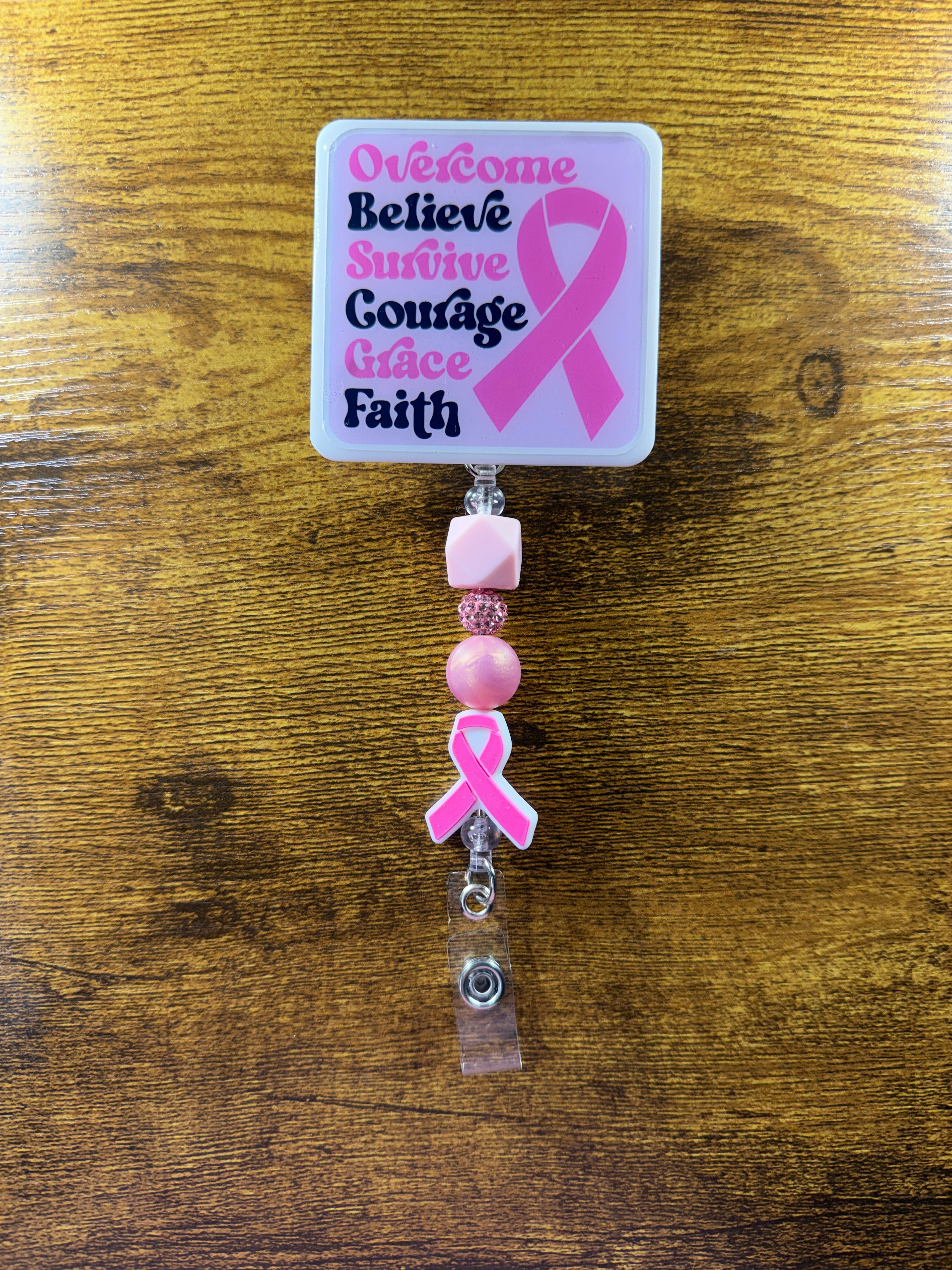 "Overcome Breast Cancer" Beaded
