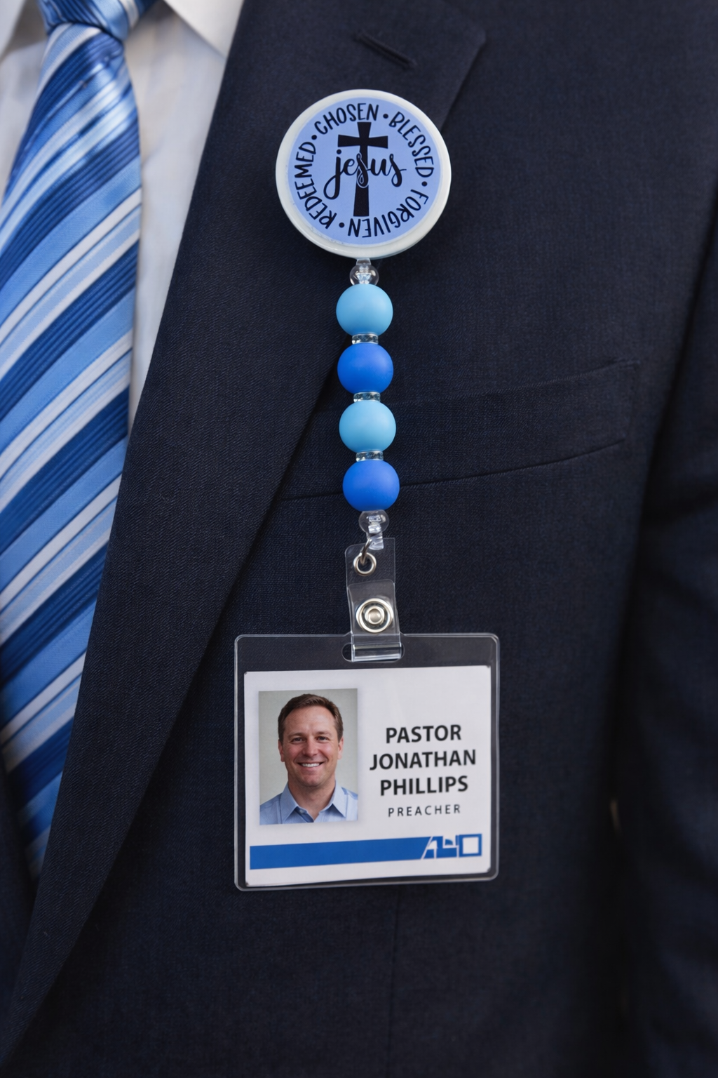 "Chosen, Blessed, Forgiven, Redeemed" Beaded