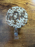 Custom Monogrammed Laser Engraved Badge Reel