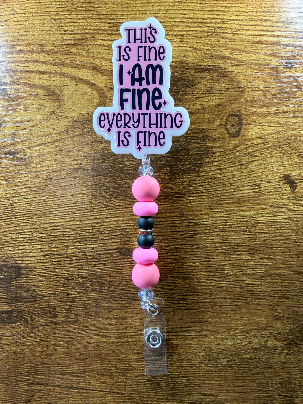 "This is Fine" Beaded