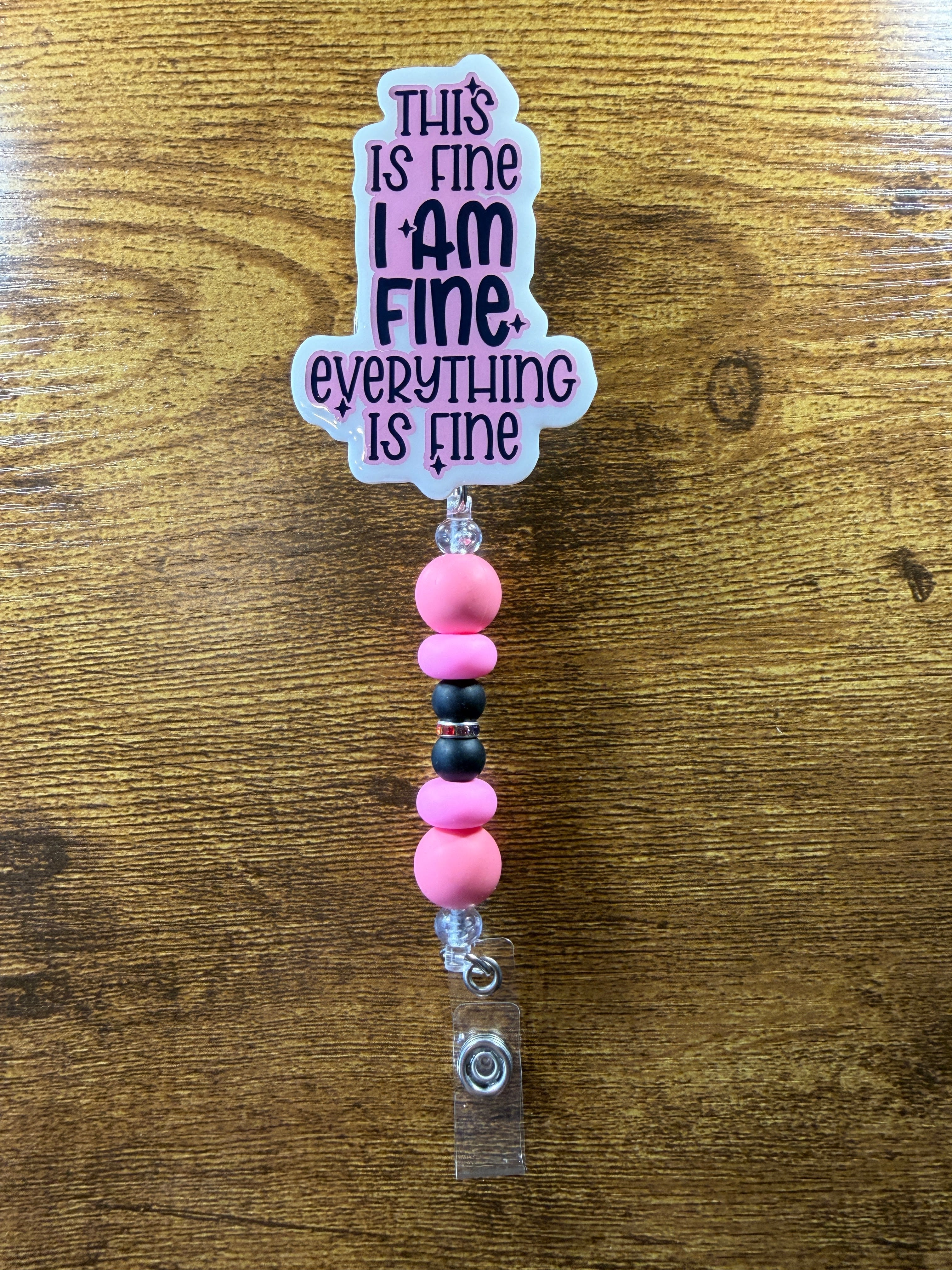 "This is Fine" Beaded