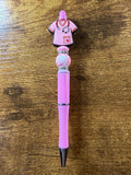 "Pink Scrub Top" Beaded Pen