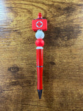 "Red Medical Bag" Beaded Pen
