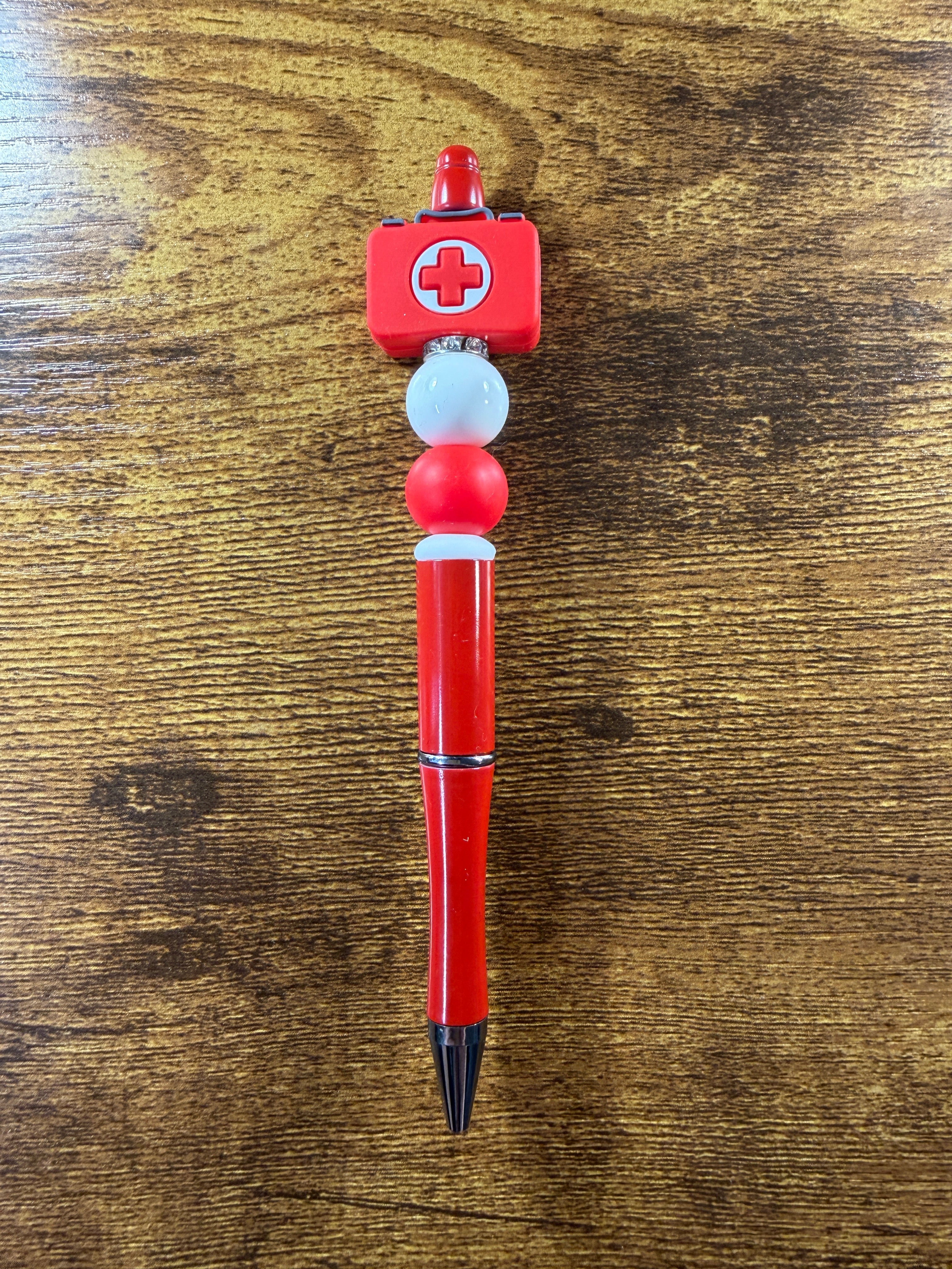 "Red Medical Bag" Beaded Pen