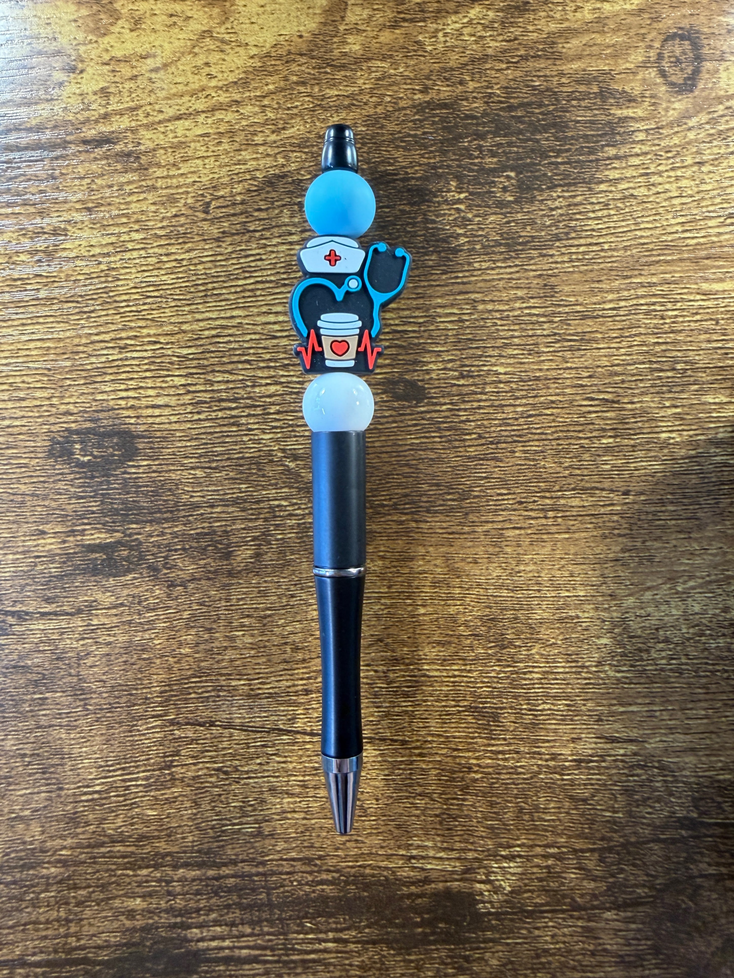 "Running on Caffiene" Beaded Pen