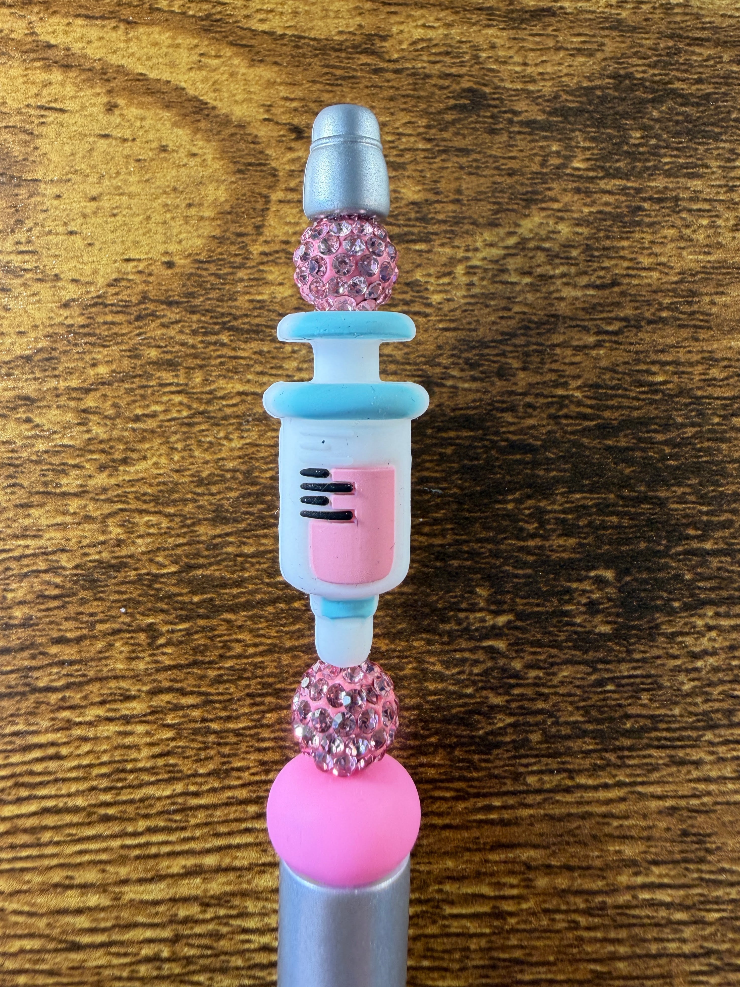 "Silver Syringe" Beaded Pen