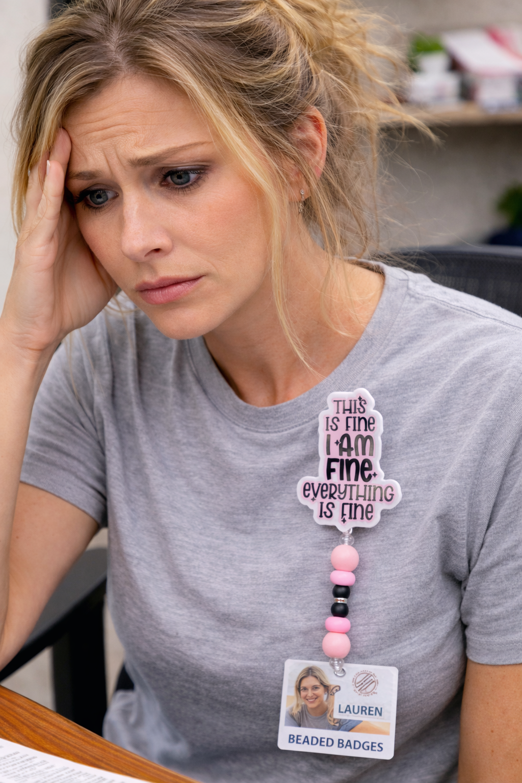 "This is Fine" Beaded