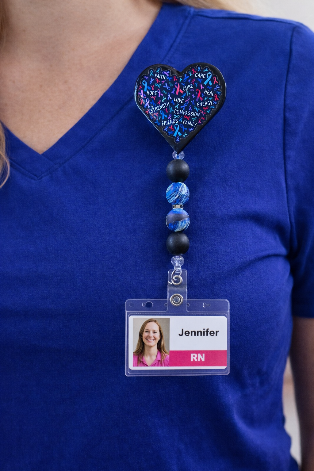 Cancer Awareness Beaded Badge